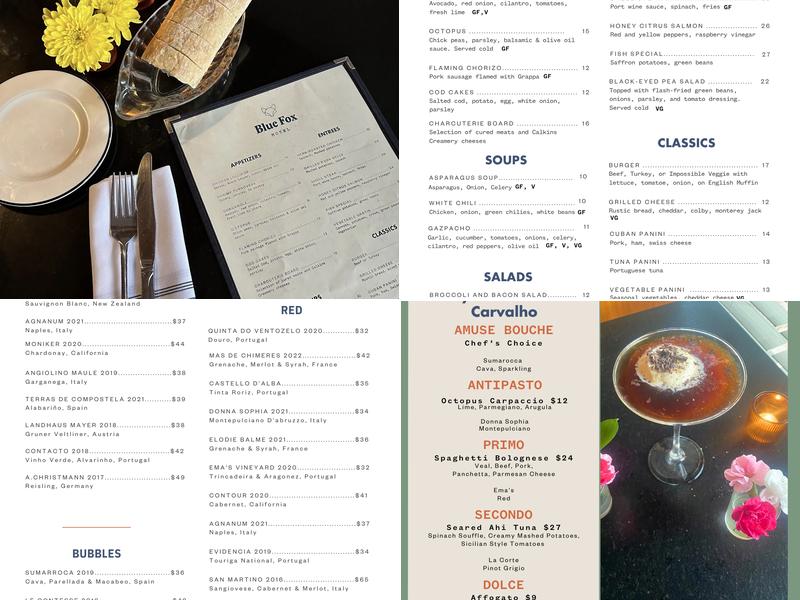 Blue Fox Motel Menu