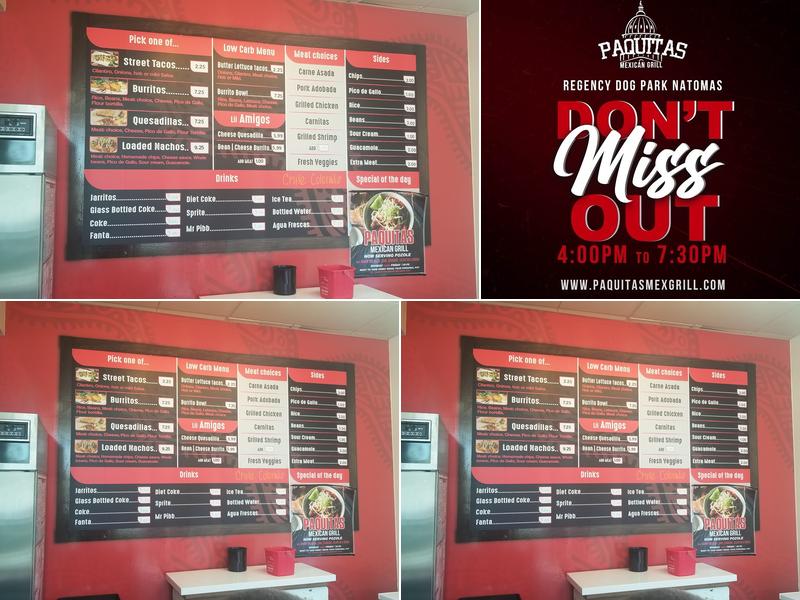 Paquitas Mexican Grill Menu