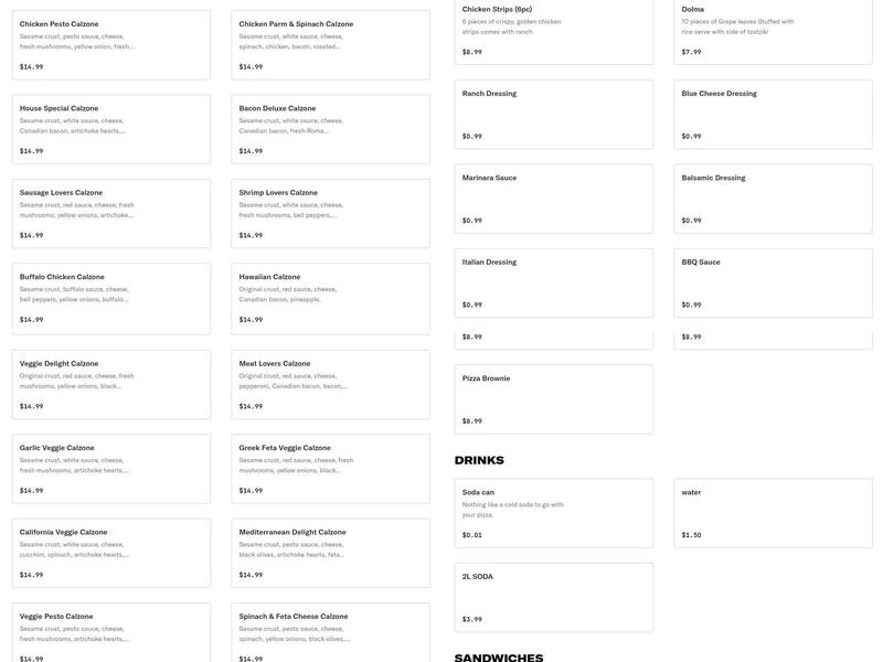 Antelope Pizza House Menu