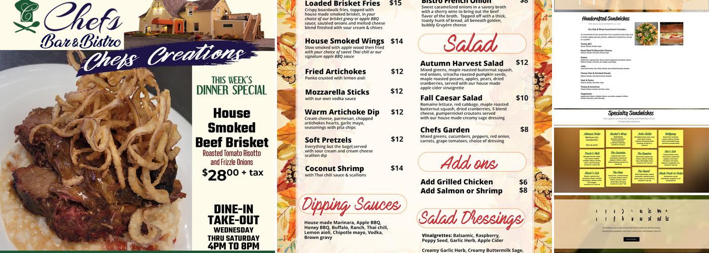 Chefs, LLC Menu