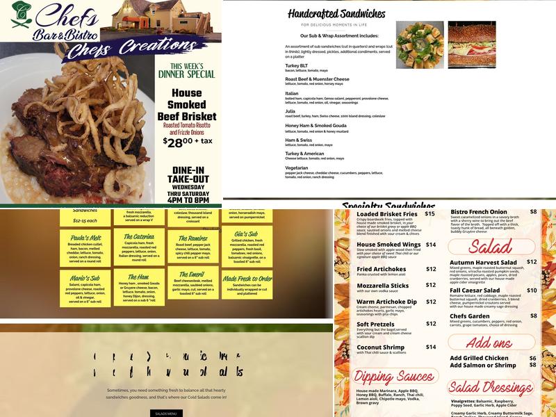 Chefs, LLC Menu