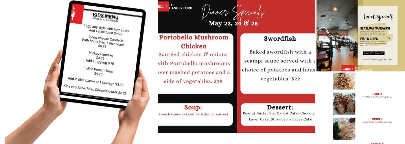 The Hangry Fork Menu