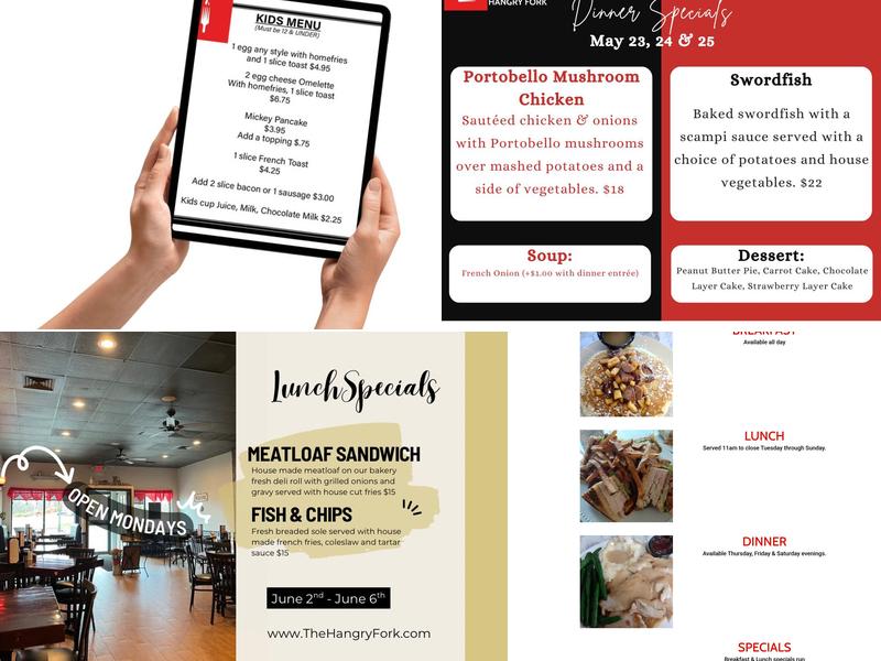 The Hangry Fork Menu