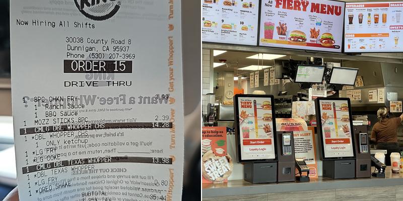 Burger King Menu