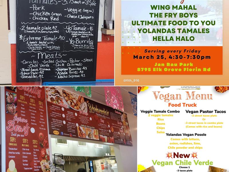 Yolanda's Tamales Factory Menu