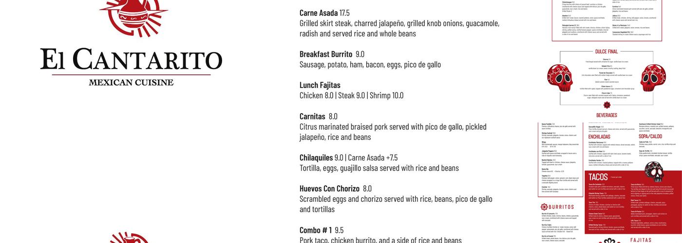 El Cantarito Menu