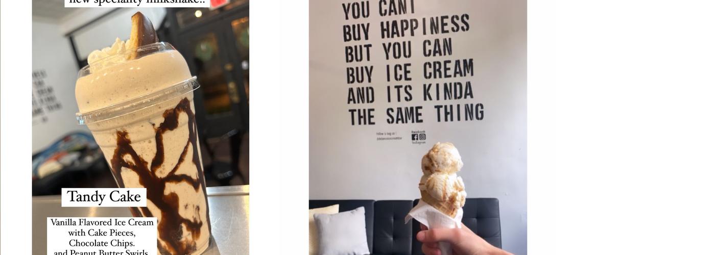 The Ice Cream Bar Menu