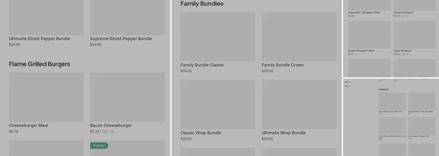 Burger King Menu