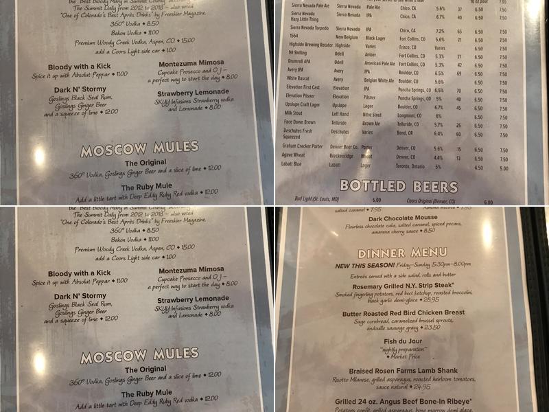 6th Alley Bar & Grill Menu