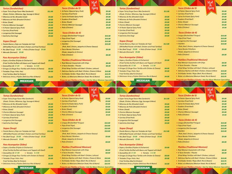 5 Brothers Taqueria (Hackettstown) Menu
