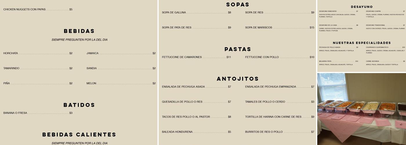EL MANANTIAL (Trenton) Menu
