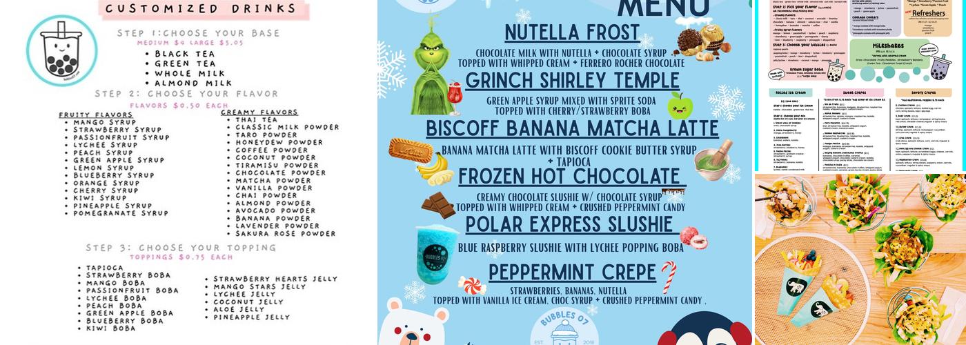 Bubbles07 BRICK NJ Menu