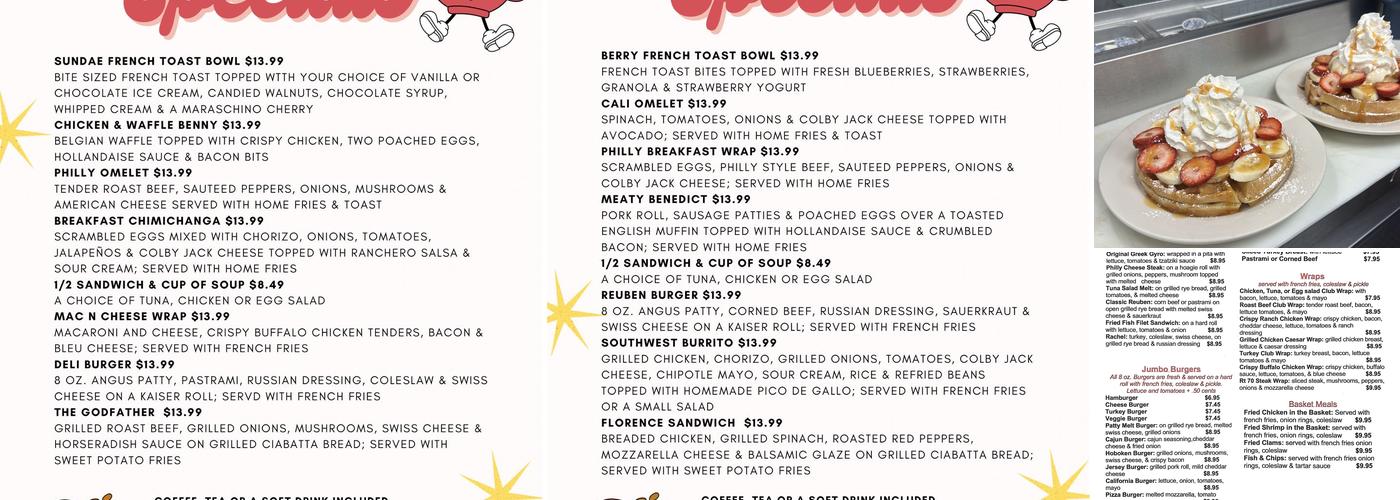 RT 70 Diner Menu