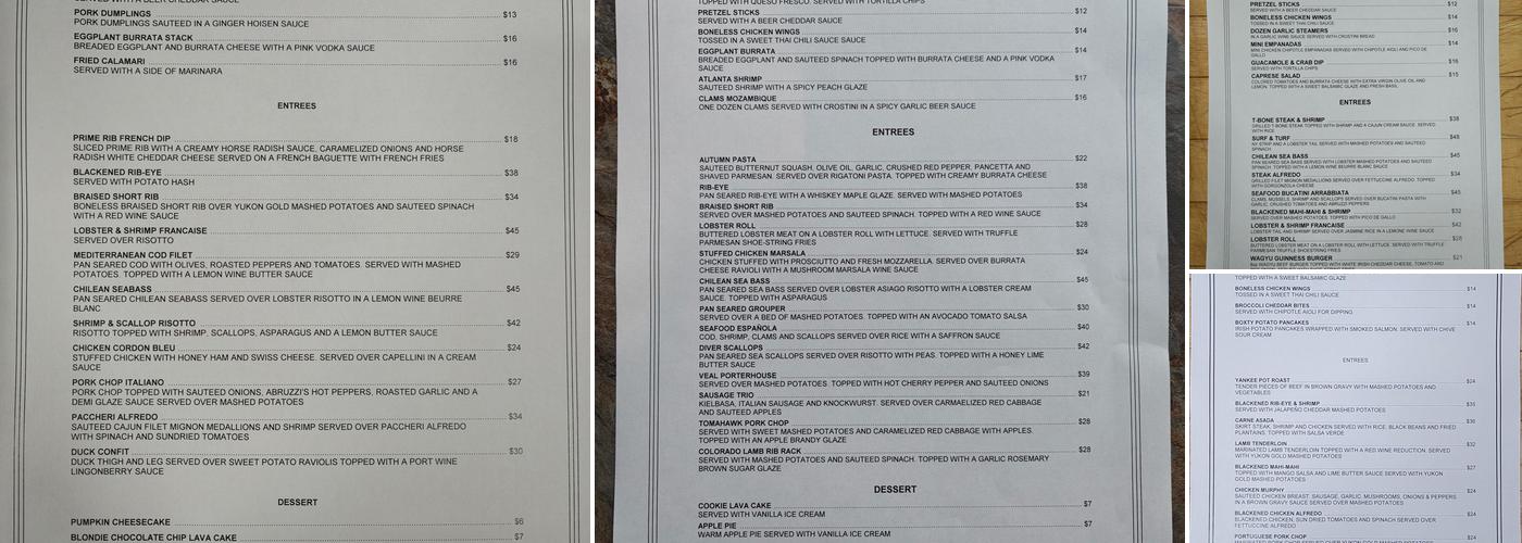 Muldoon's Menu