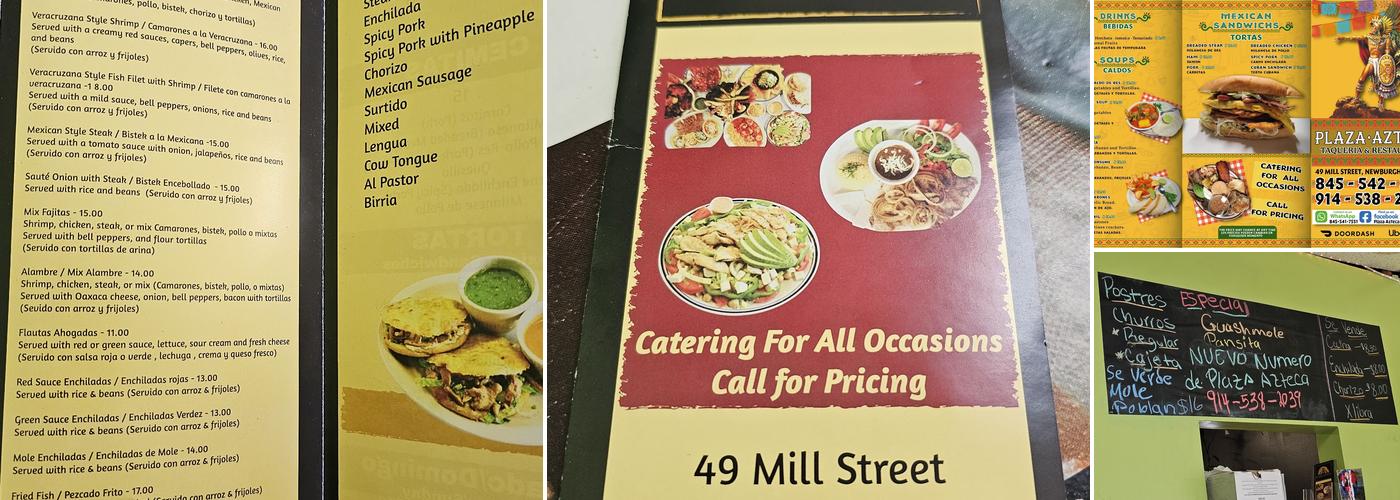 Plaza azteca Menu