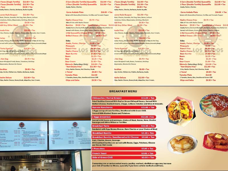 Los rudos tacos y hotdogs Menu