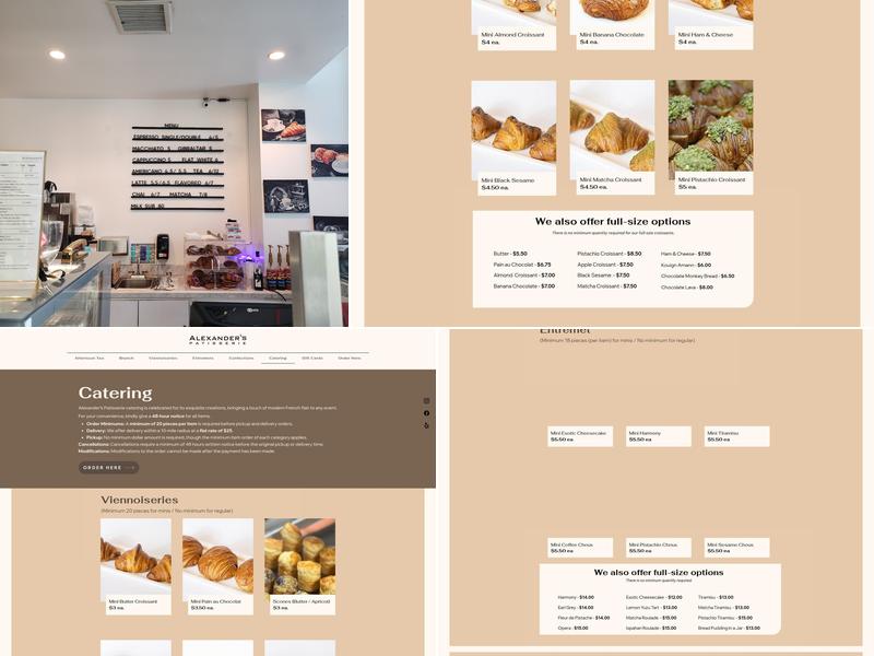 Alexander's Patisserie Menu