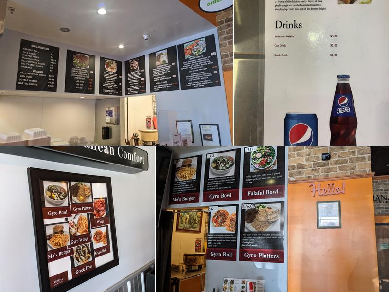 Ariana Gyros and Grill (halal) Menu