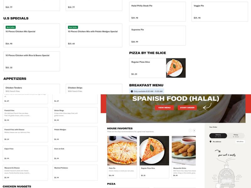 U.S Chicken Pizza and Spanish Food Menu