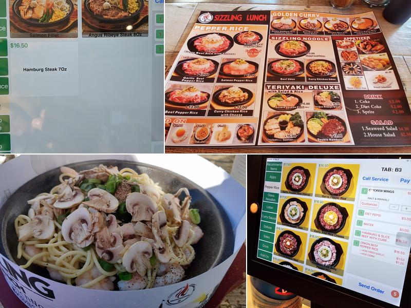 Sizzling Lunch Menu