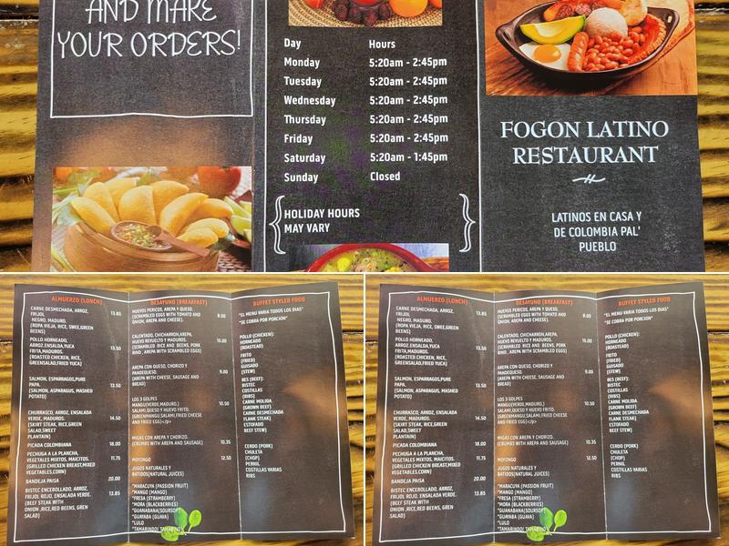 Fogón Latino Menu