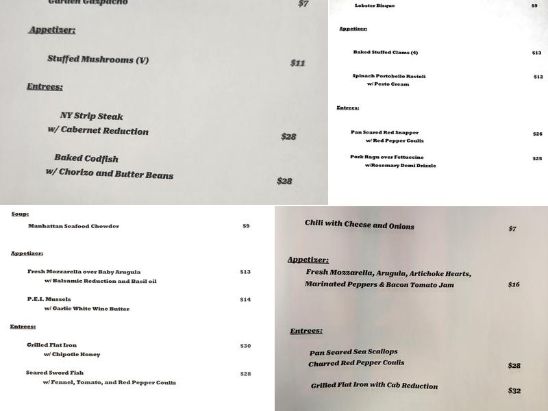 The Horse And Hound Menu