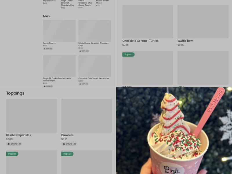 Pink Spoon Menu