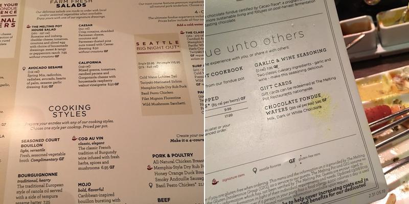 The Melting Pot - Seattle Menu