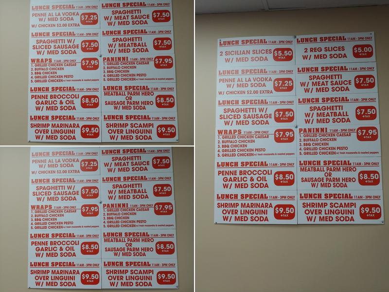 Carmela's Pizzeria Menu