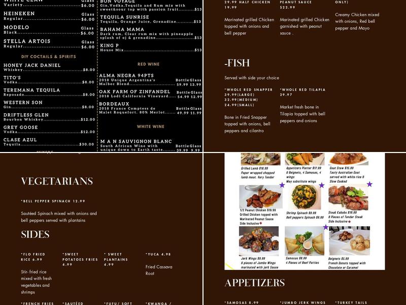 Okapi Bistro Menu
