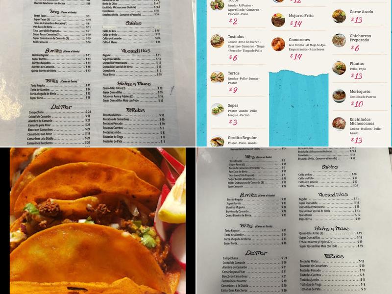 Las michoacanitas Menu