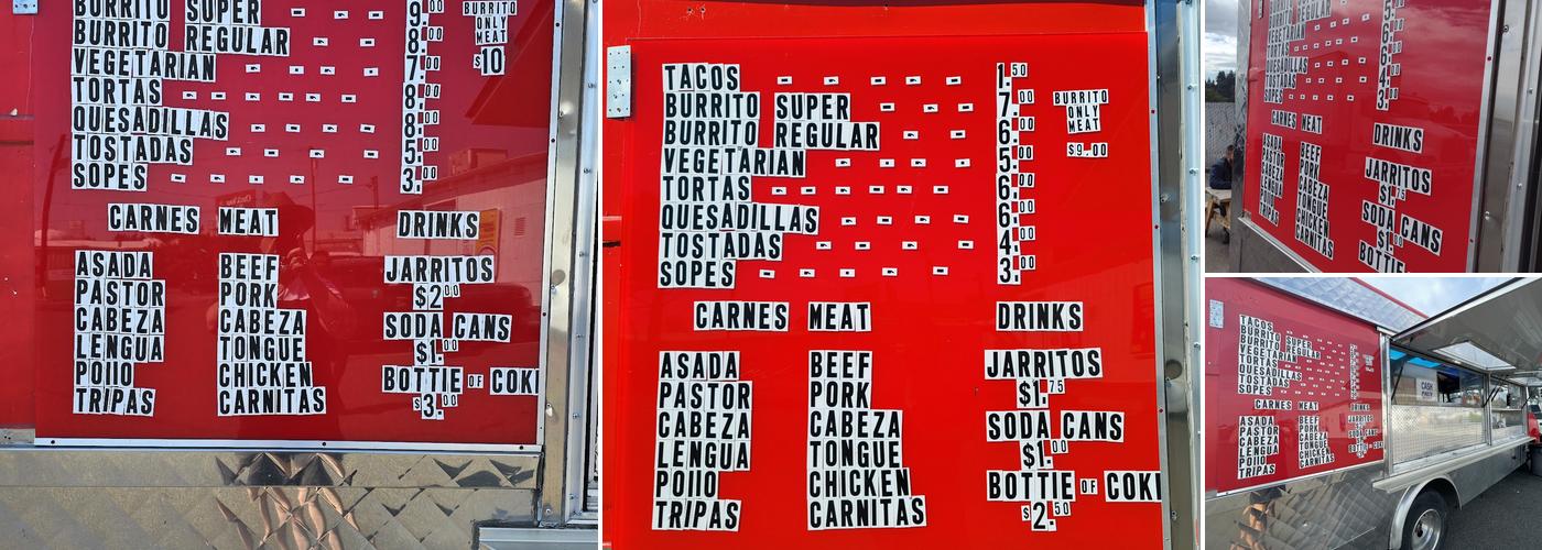 El Grullense Menu