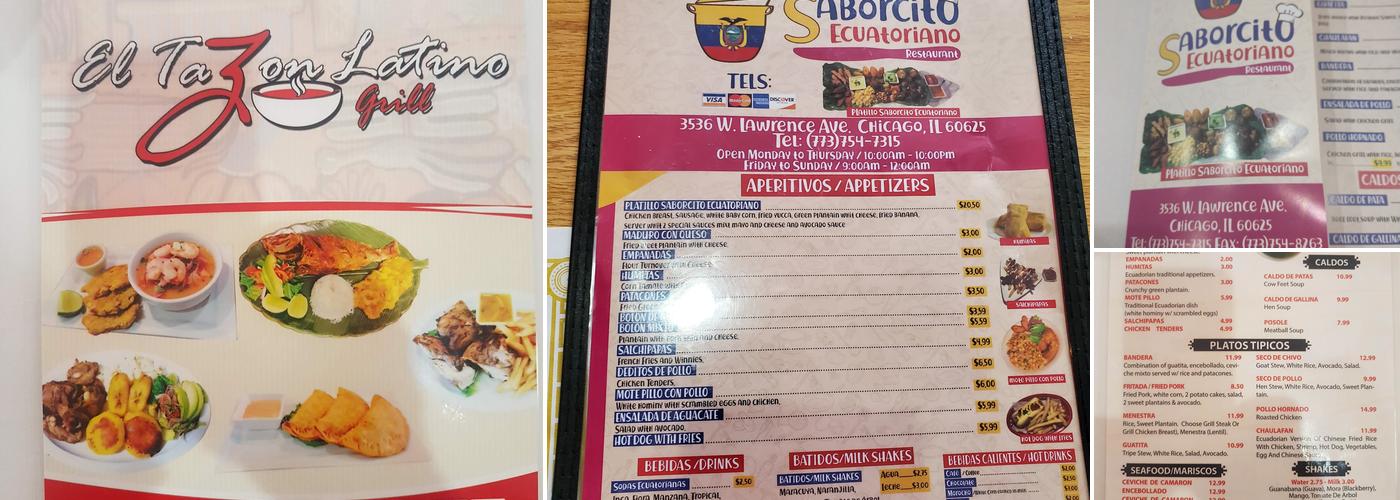 SABORCITO ECUATORIANO Menu