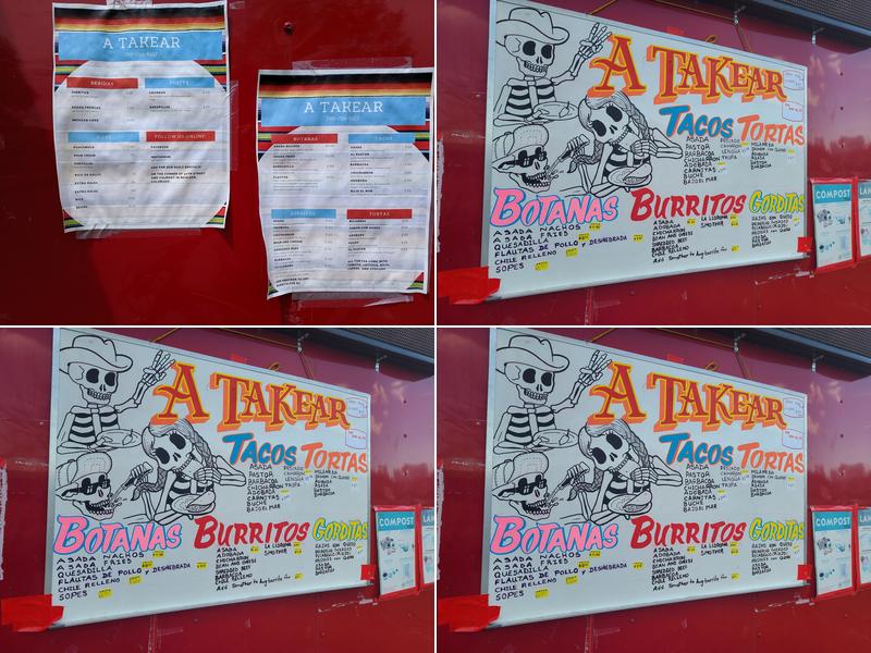 A Takear Menu