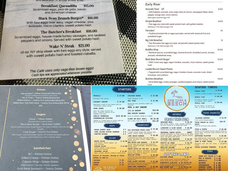 The Café Menu