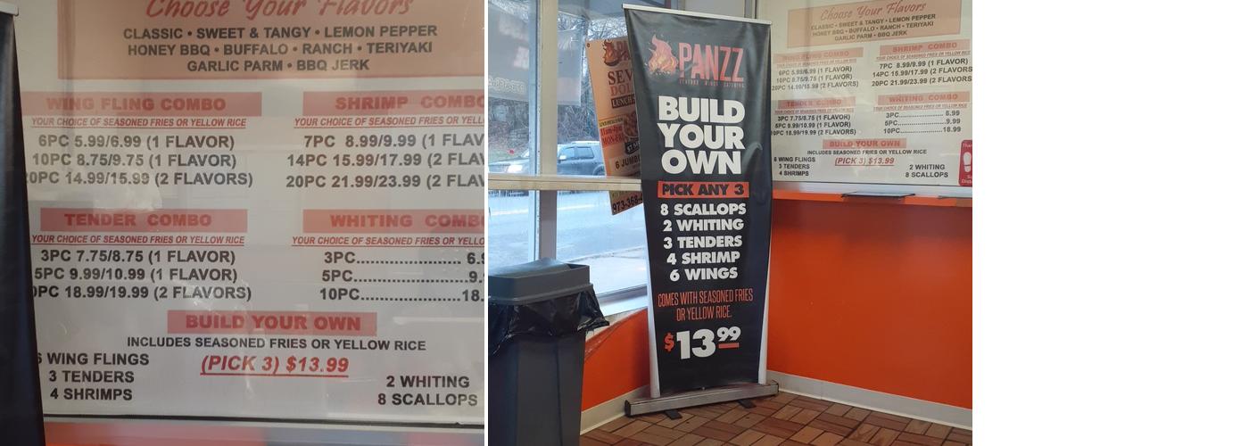 Panzz Seafood & Wings Menu