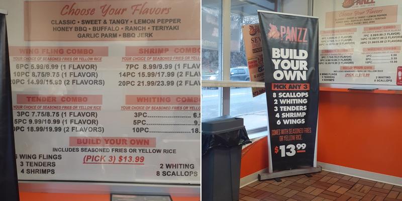 Panzz Seafood & Wings Menu
