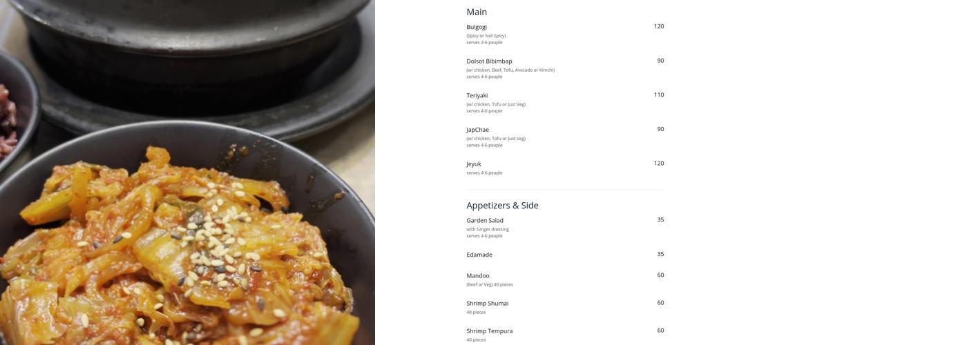 Narinatto Menu