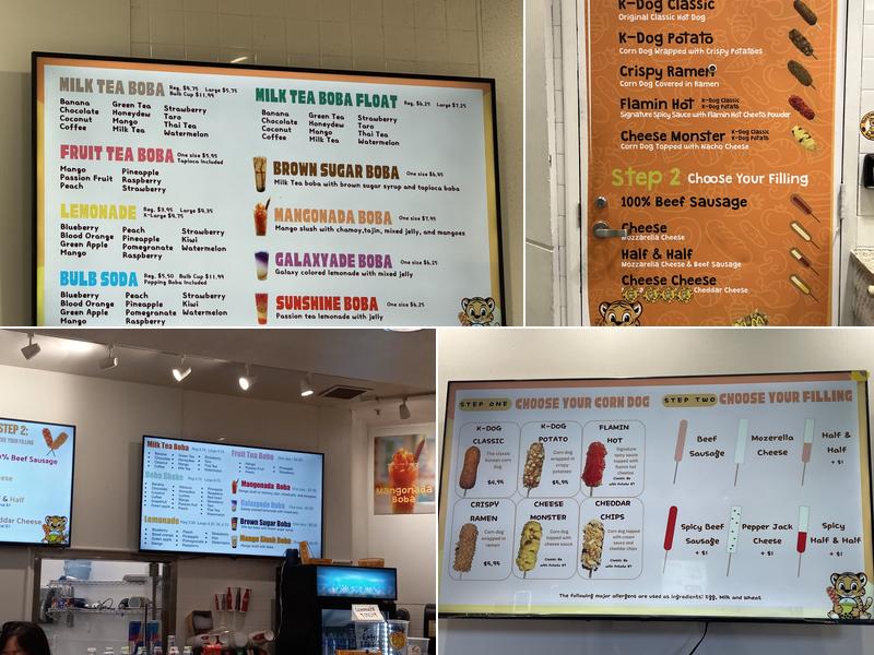 ThirsTea Tiger Menu