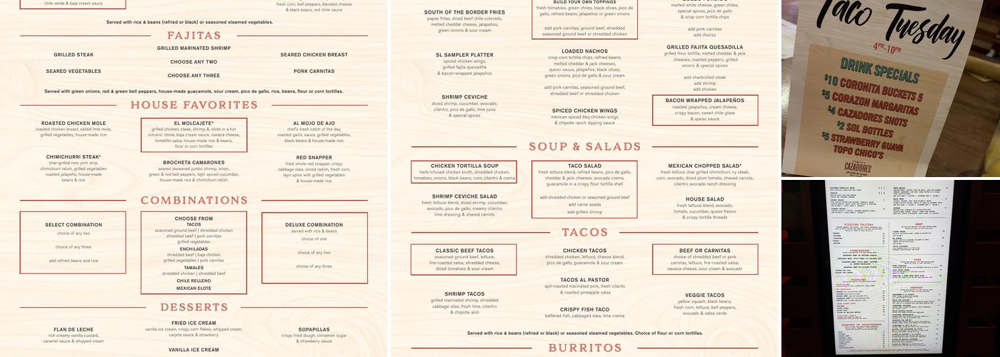 The Salted Lime Menu