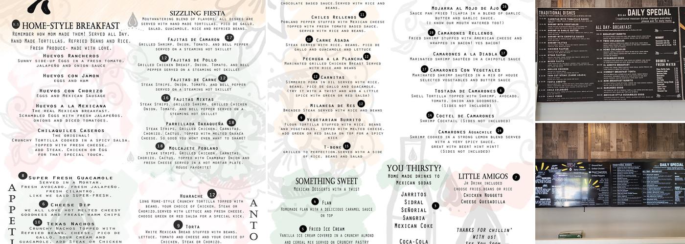 El Arroyo Express Menu