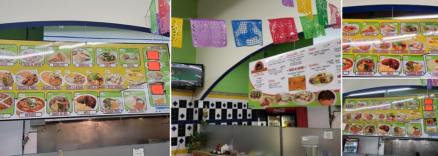 El Rinconcito Michoacáno Menu