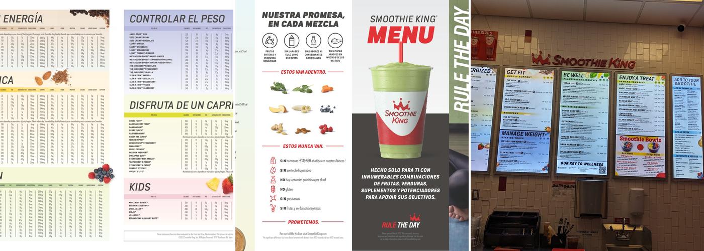 Smoothie King Menu