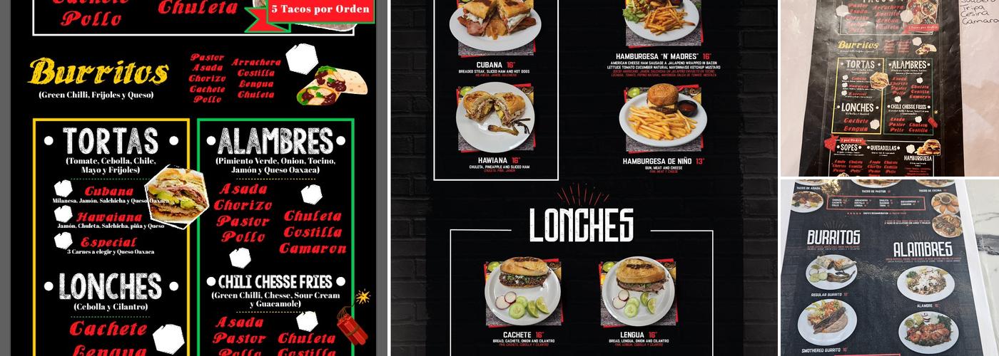 El Tacon Madres Menu