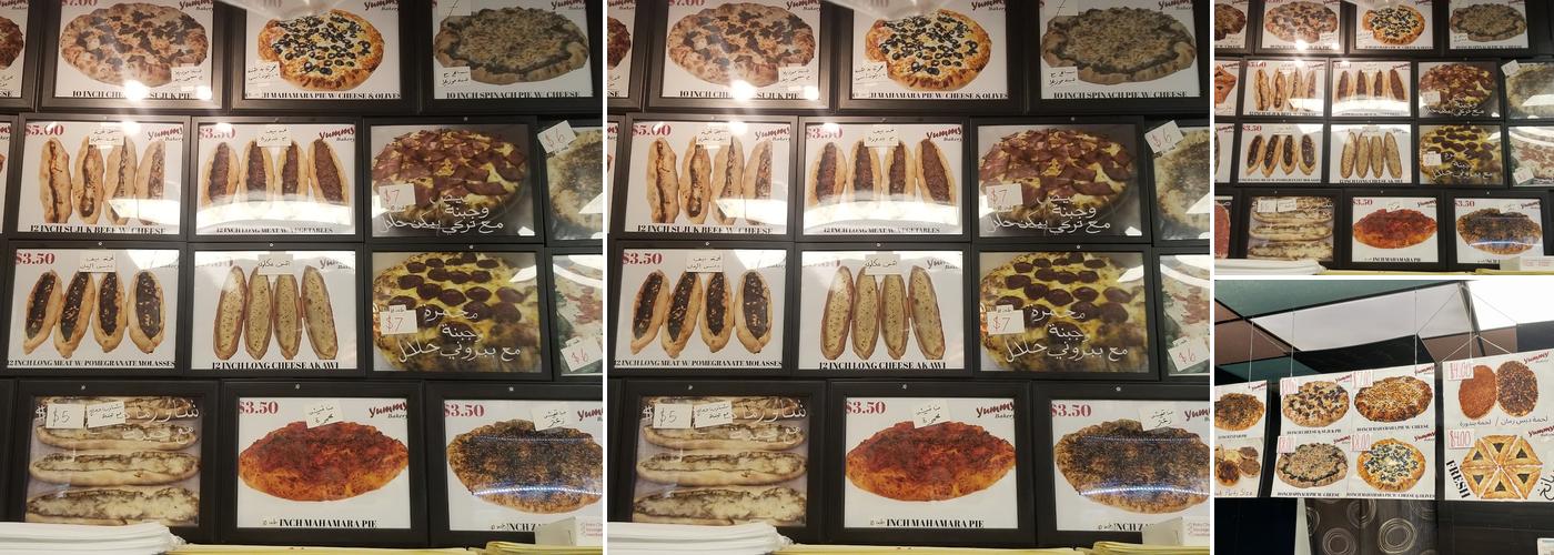 Yummy Bakery Menu