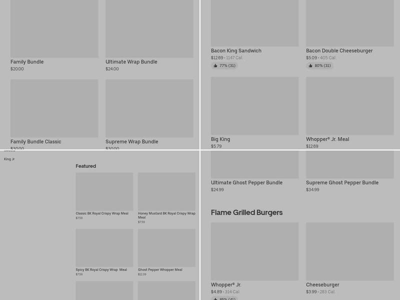 Burger King Menu