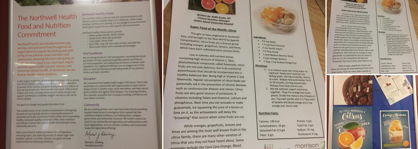 Cafetería Staten Island hospital Menu