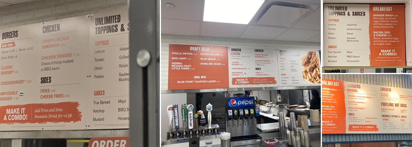 True Burger Co. Menu