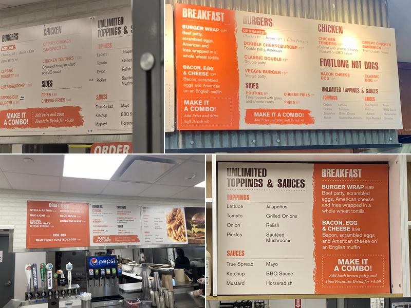 True Burger Co. Menu