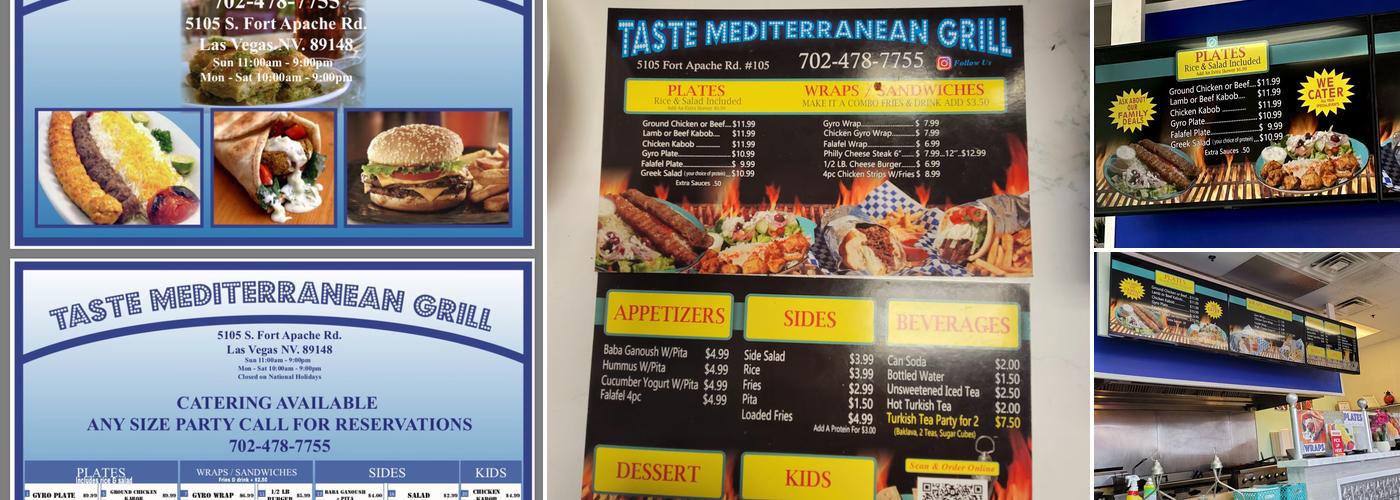 Taste Mediterranean Grill Menu